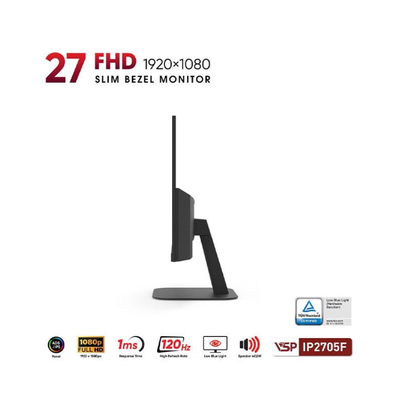 Màn hình VSP IP2705F (27 inch/FHD/120Hz/1ms/loa)