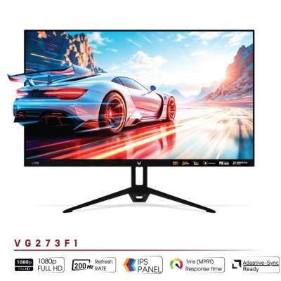 Màn hình VSP VG273F1 Black (27 inch/FHD/IPS/200Hz/1ms)