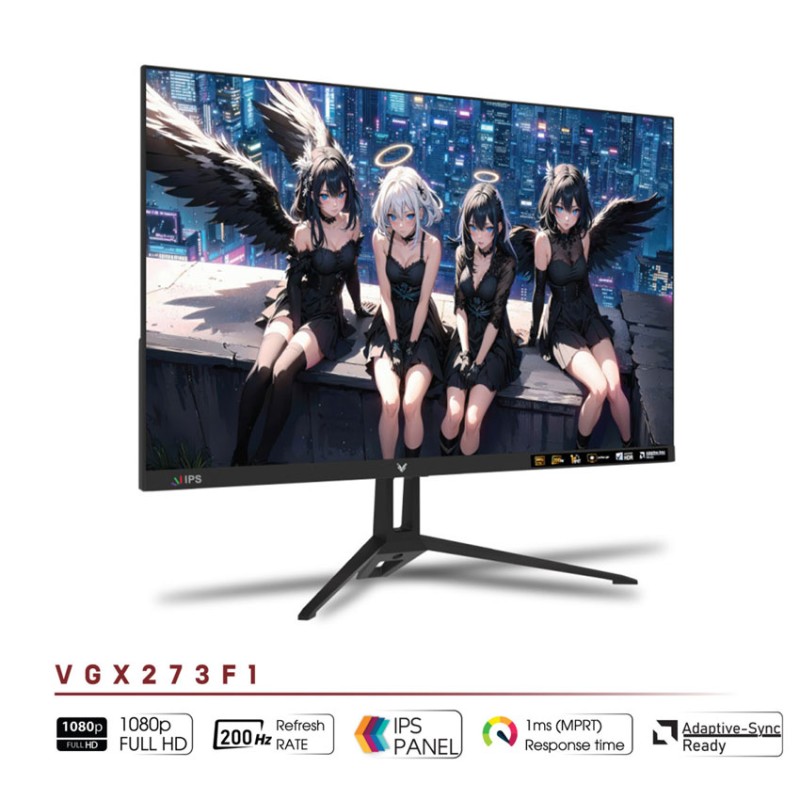 Màn hình VSP VG273F1 Black (27 inch/FHD/IPS/200Hz/1ms)