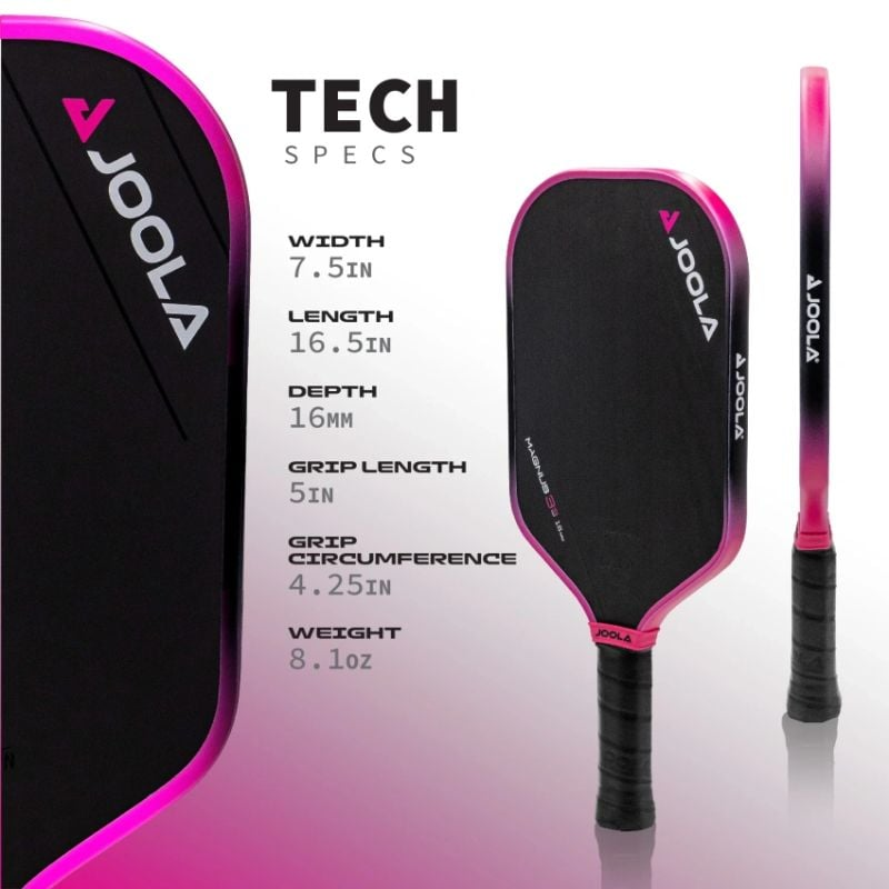 Vợt Pickleball Joola Tyson McGuffin Magnus 3S 14mm - Pink