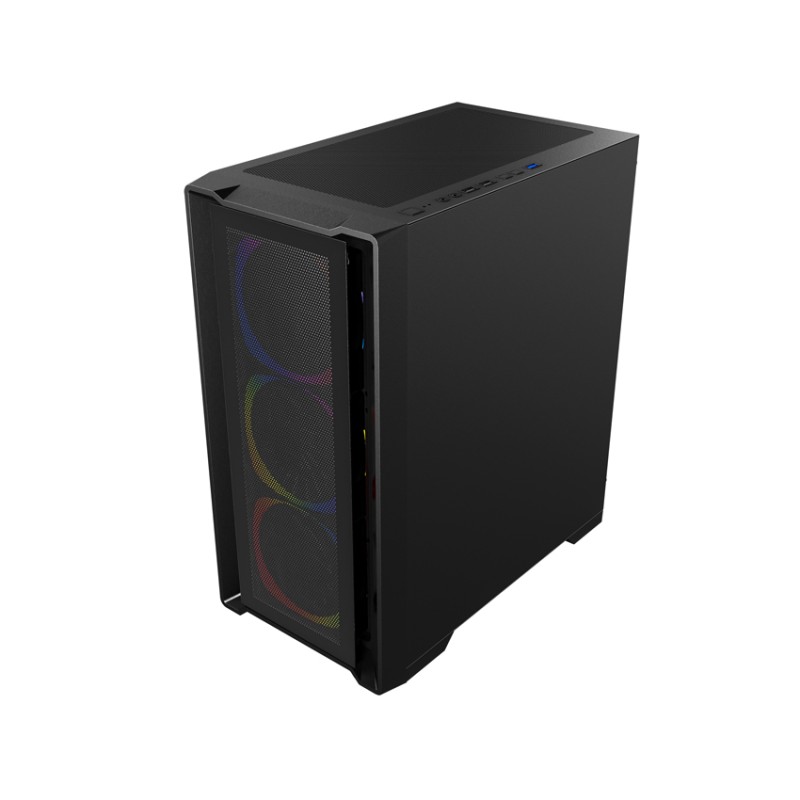 Vỏ case KENOO ESPORT M500 - 3F (M-ATX/Màu Đen/Kèm 3 fan RGB)