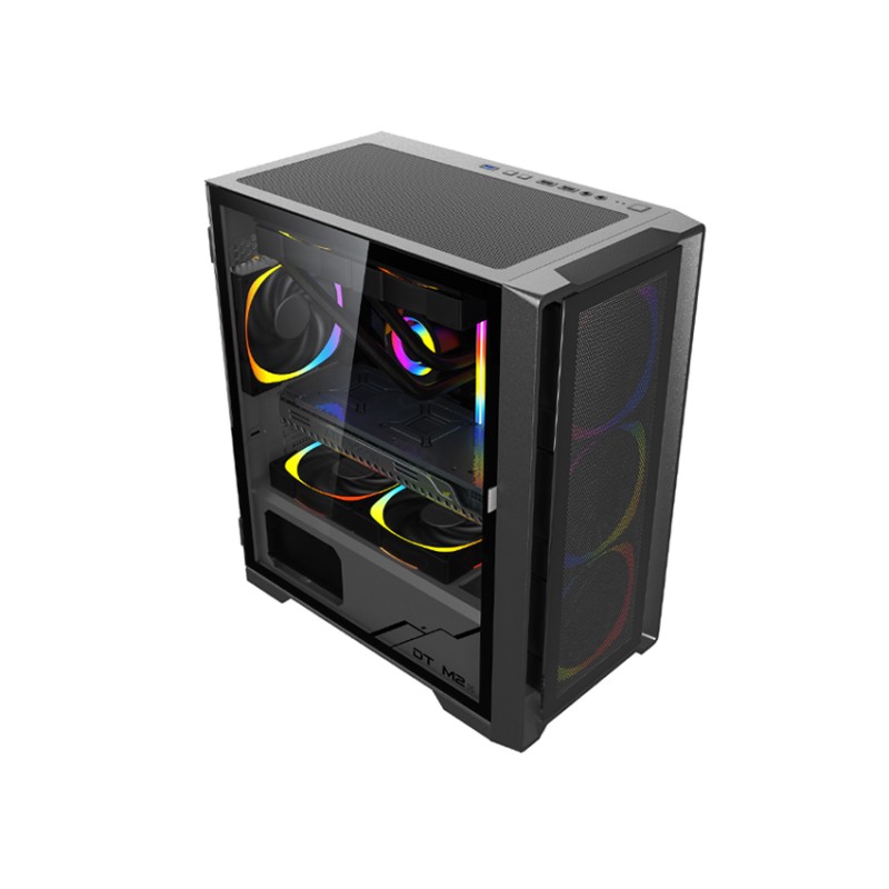 Vỏ case KENOO ESPORT M500 - 3F (M-ATX/Màu Đen/Kèm 3 fan RGB)