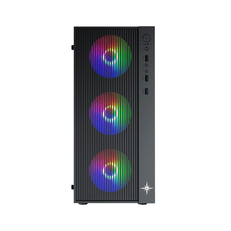 Vỏ case KENOO ESPORT AF13 - 3F Black (Mid Tower / Màu Đen)