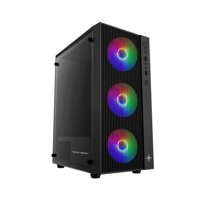 Vỏ case KENOO ESPORT AF13 - 3F Black (Mid Tower / Màu Đen)
