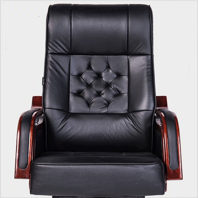Ghế lãnh đạo cao cấp THE ONE TQ09 (Đệm bọc da thật/Chân tay gỗ sơn)