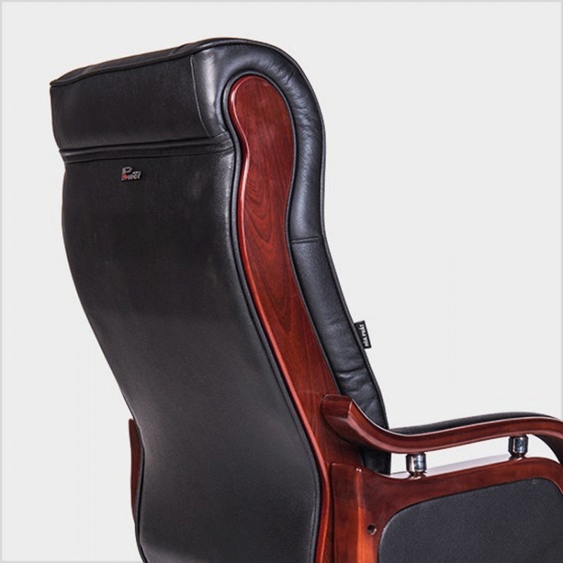 Ghế lãnh đạo cao cấp THE ONE TQ09 (Đệm bọc da thật/Chân tay gỗ sơn)