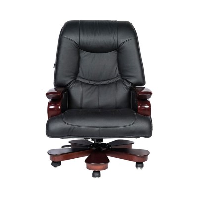 Ghế lãnh đạo cao cấp THE ONE TQ24 (Đệm bọc da thật/Chân tay gỗ)