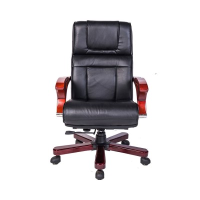 Ghế lãnh đạo cao cấp THE ONE TQ10 (Đệm bọc da thật/Chân tay gỗ)