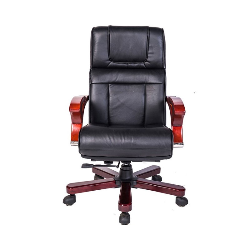 Ghế lãnh đạo cao cấp THE ONE TQ10 (Đệm bọc da thật/Chân tay gỗ)