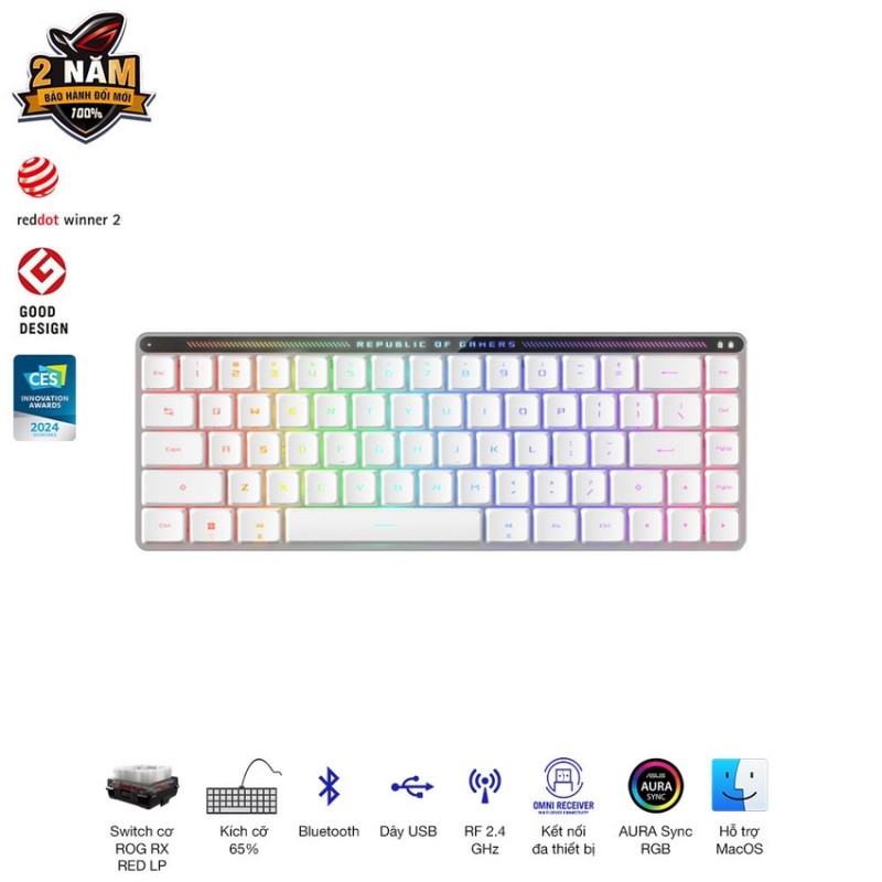 Bàn phím Gaming Asus ROG FALCHION RX LP RED _ 90MP03EC-BKUA10