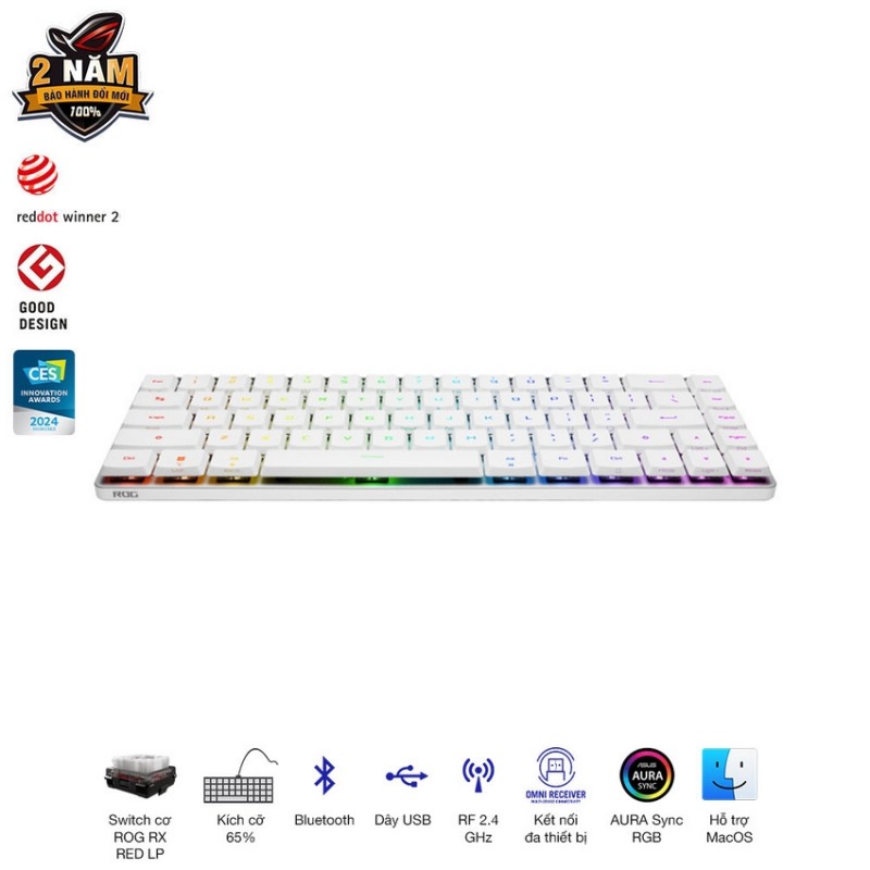 Bàn phím Gaming Asus ROG FALCHION RX LP RED _ 90MP03EC-BKUA10