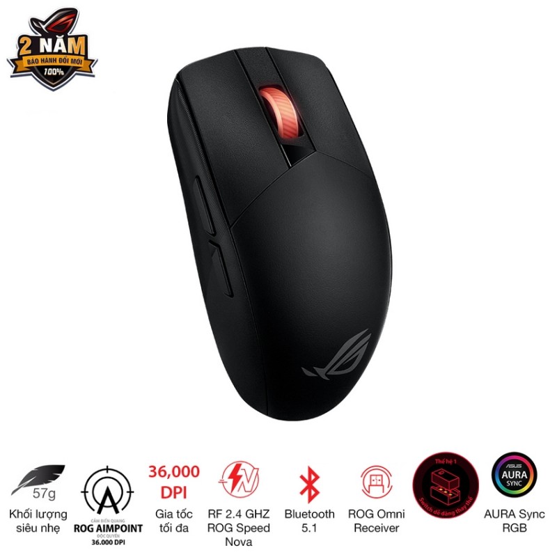 Chuột gaming Asus ROG Strix Impact III WL _ 90MP03D0-BMUA00