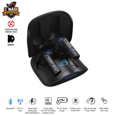Tai nghe gaming Asus ROG CETRA TRUE WIRELESS SPEED NOVA (Wireless Speed Nova / Bluetooth)