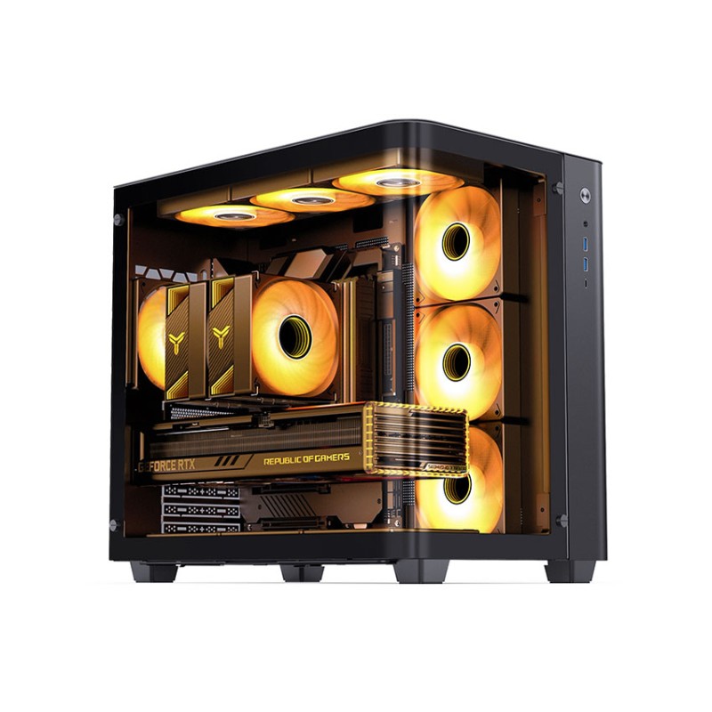 Vỏ case JONSBO TK-3 BLACK (ATX/Mid Tower/Màu Đen/Kính Cong)