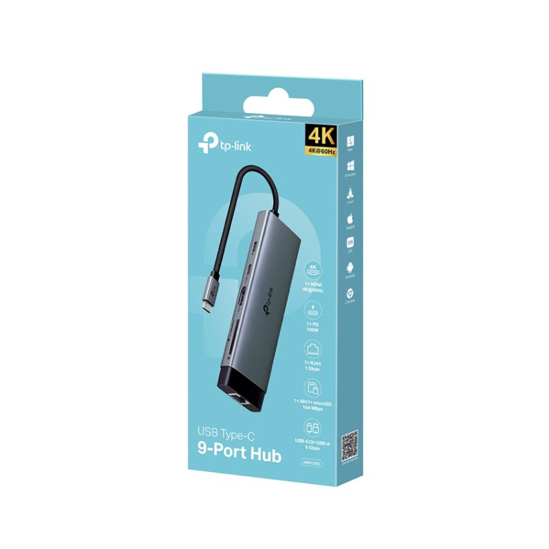 Bộ chuyển đổi Hub USB Type C 9 Cổng TP-Link UH9120C