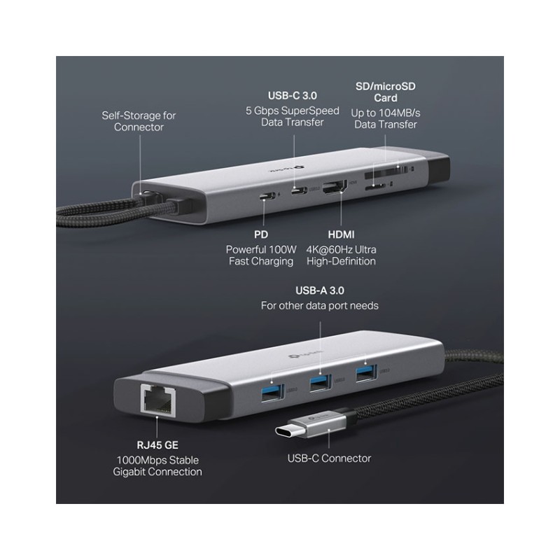 Bộ chuyển đổi Hub USB Type C 9 Cổng TP-Link UH9120C