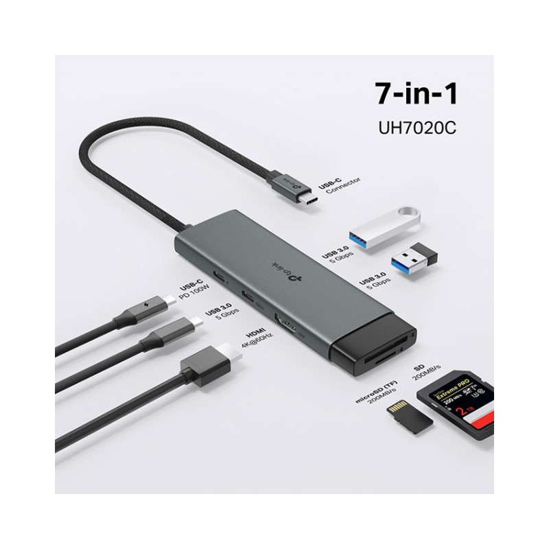 Bộ chuyển đổi Hub USB Type C 7 cổng TP-Link UH7020C