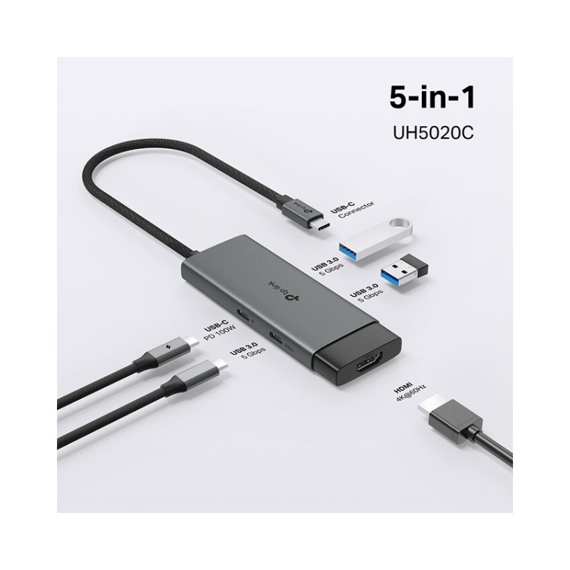 Bộ chuyển đổi Hub USB Type C 5 Cổng TP-Link UH5020C