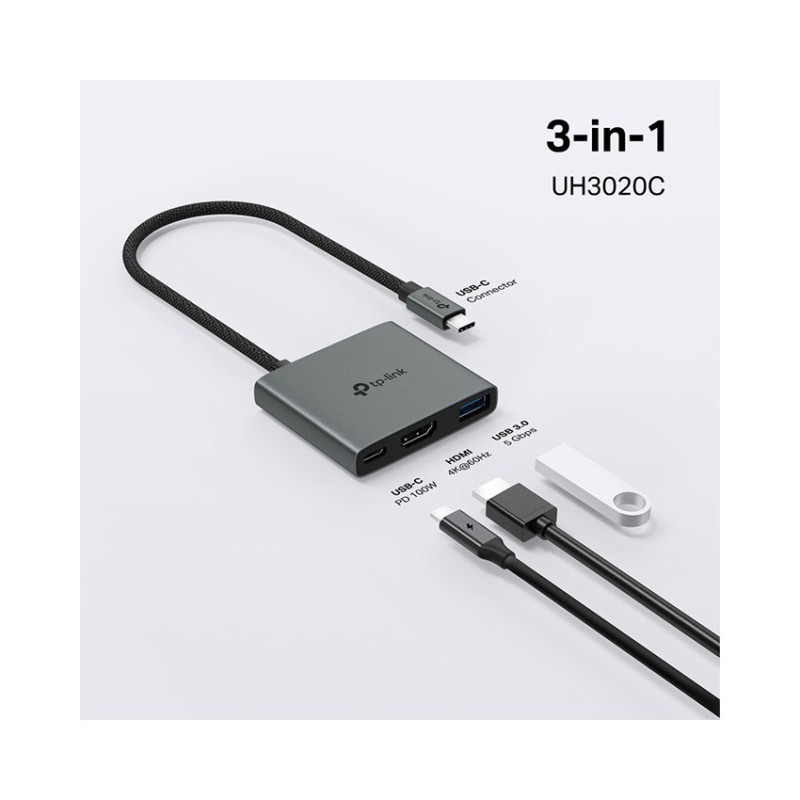 Bộ chuyển đổi Hub USB Type C 3 Cổng TP-Link UH3020C