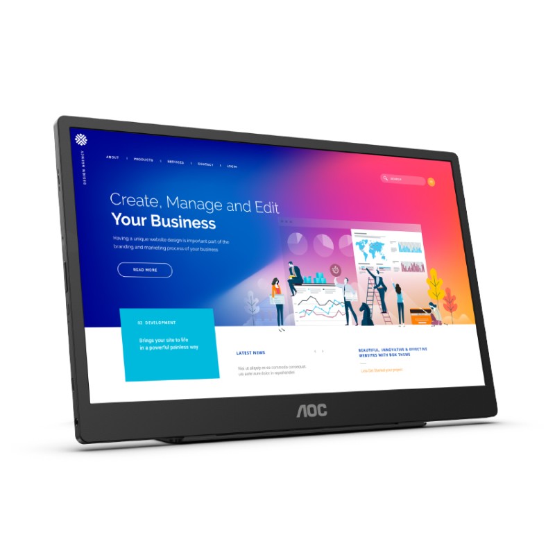 Màn hình di động AOC 16T20 (15.6 inch/FHD/IPS/60Hz/USB-C/loa)