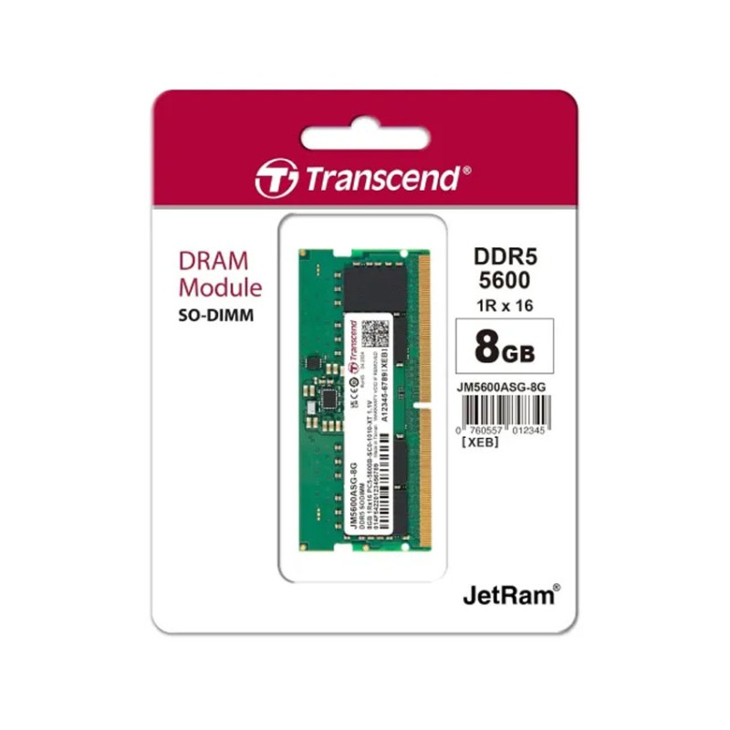 Ram Laptop Transcend (JM5600ASG-8G) 8G (1x8GB) DDR5 5600MHz