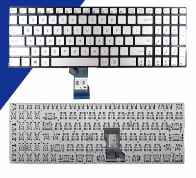 Bàn phím Asus UX501 bạc có nút nguồn led