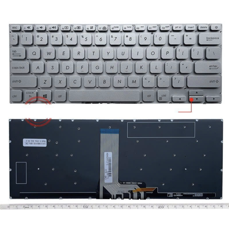 Bàn phím Asus X412/ A412 bạc zin có led