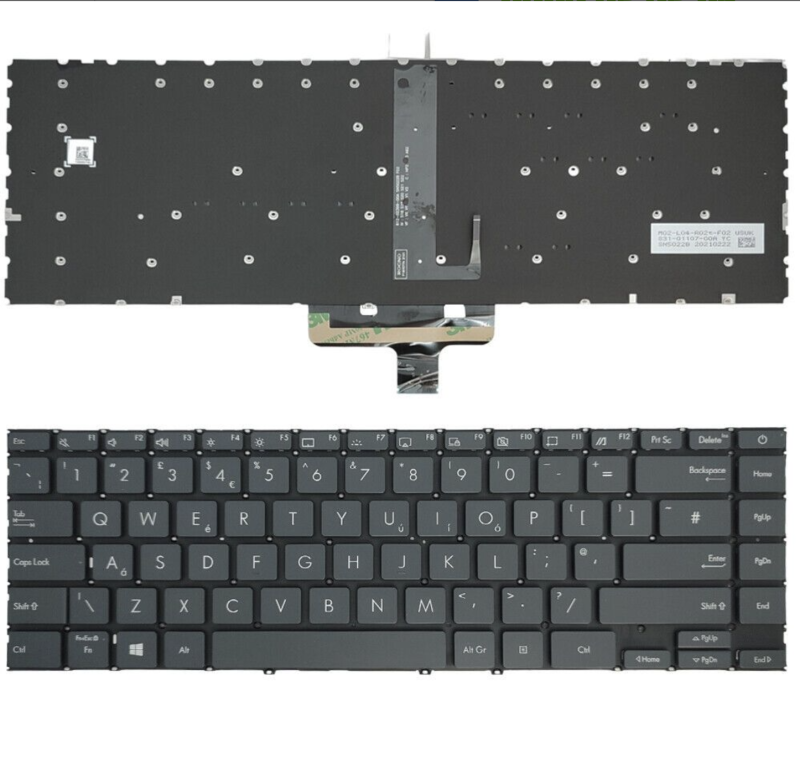 Bàn phím Asus Zenbook Q407/Q408 Đen, zin, có led