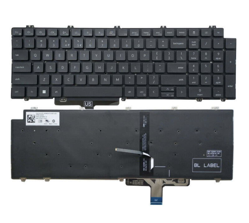 Bàn phím Dell Latitude 5520 /5521 Đen, có led