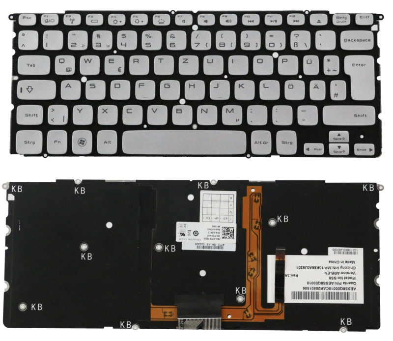 Bàn phím Dell L412z bạc