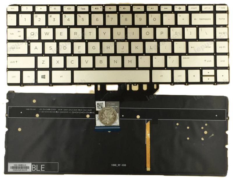 Bàn phím HP 13-AN/AQ/AH bạc, gold Zin