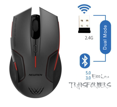 CHUỘT KHÔNG DÂY ĐA NHIỆM D500 – Dual Mode – BT5.0 & 2.4Ghz