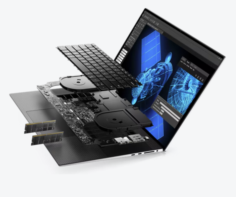 Dell Precision 5750 - Core i7 10875H, Ram 32GB, SSD 512GB, Quadro RTX 3000, 17'' FHD+ - Used