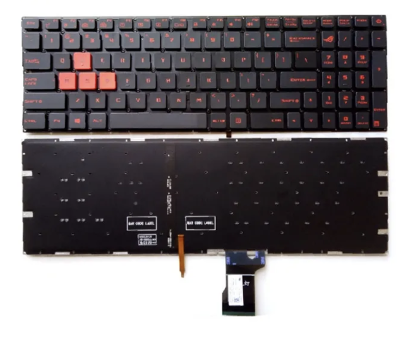 Bàn phím Asus FX502/GL502 đen, chữ đỏ có led