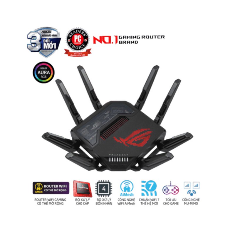 Bộ Phát Wifi 7 ASUS ROG Rapture GT-BE98 (BE25000)