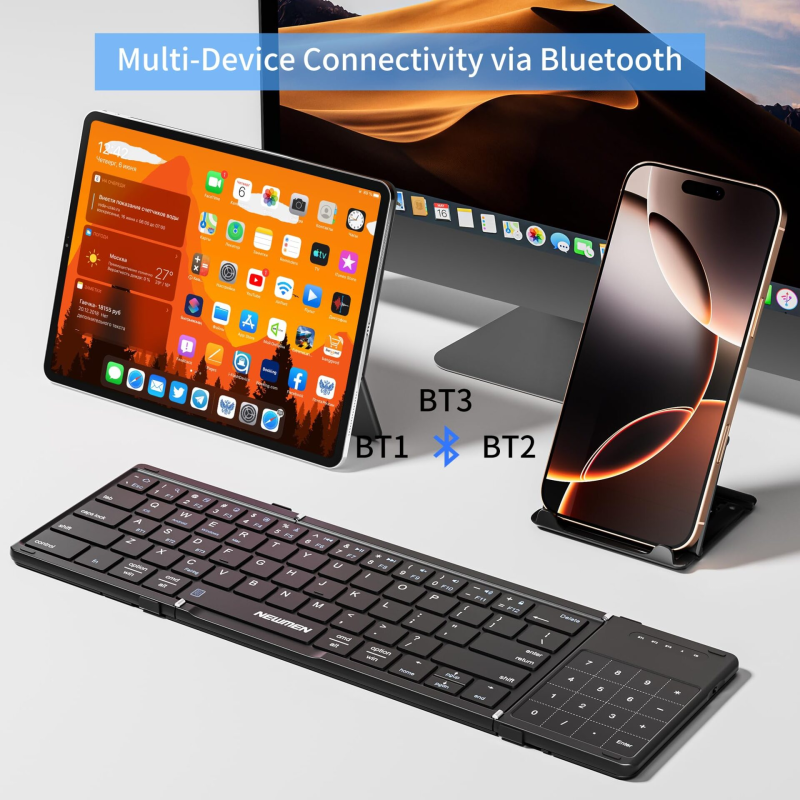 Bàn phím Bluetooth gập NEWMEN BK66 Foldable
