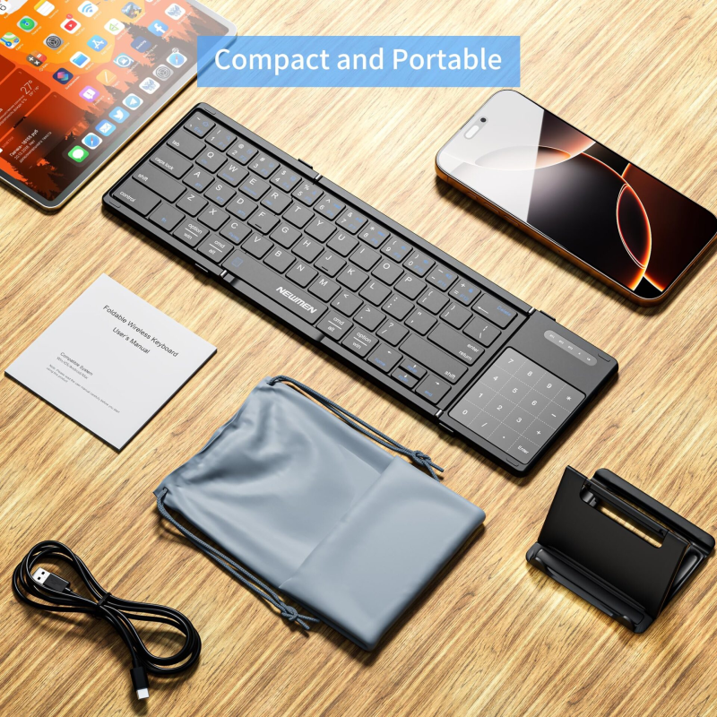 Bàn phím Bluetooth gập NEWMEN BK66 Foldable