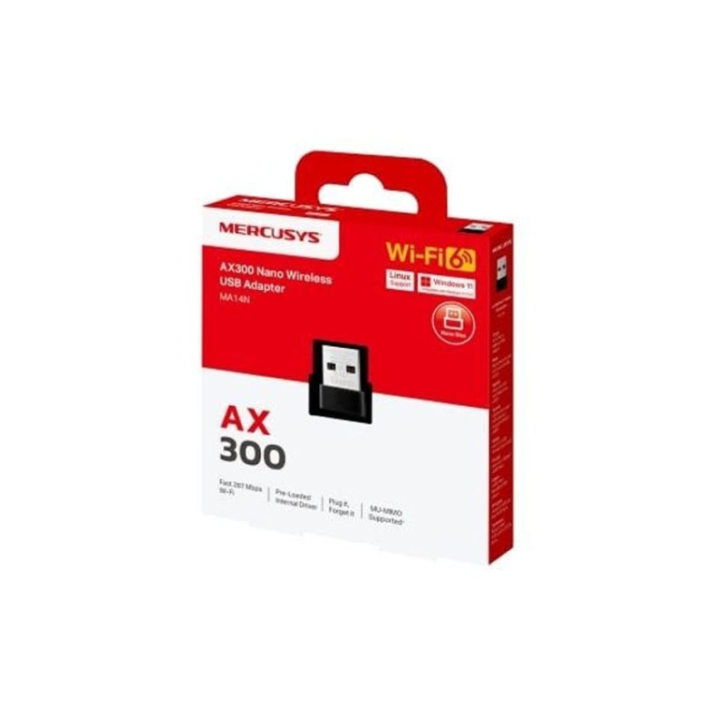 Card mạng không dây USB Wifi 6 Mercusys AX300 MA14N