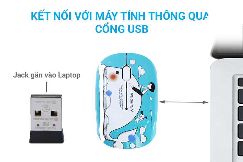 Chuột máy tính không dây Newmen F200 Baby whale – Chim sơn ca