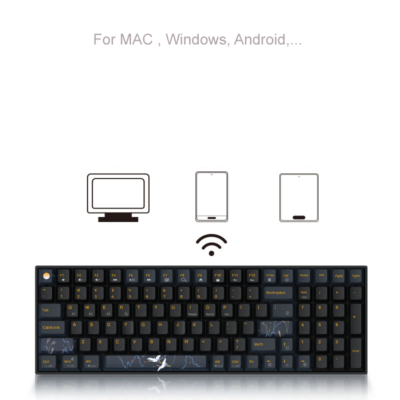 Bàn phím cơ không dây GM1000-Dual mode, G-Pro Silverry speed Axis