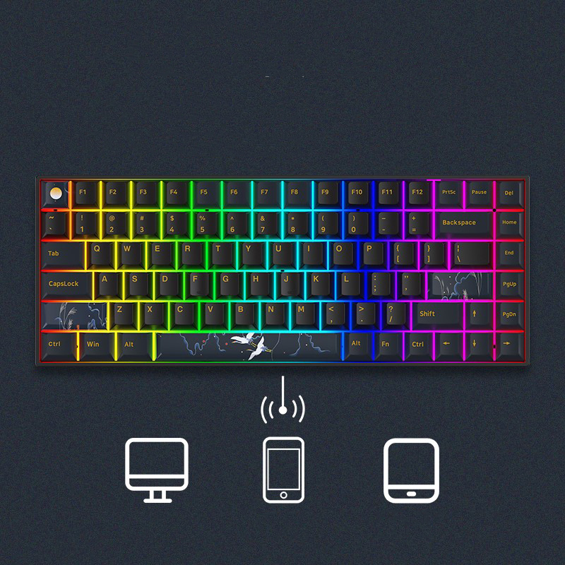 Bàn phím cơ không dây GM840 Pro – Dual mode, G-Pro Yellow Axis