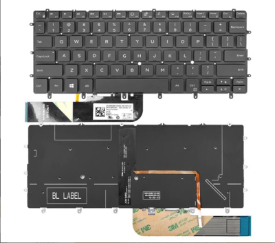 Bàn Phím Dell XPS 13-9370/9380 đen zin, có led