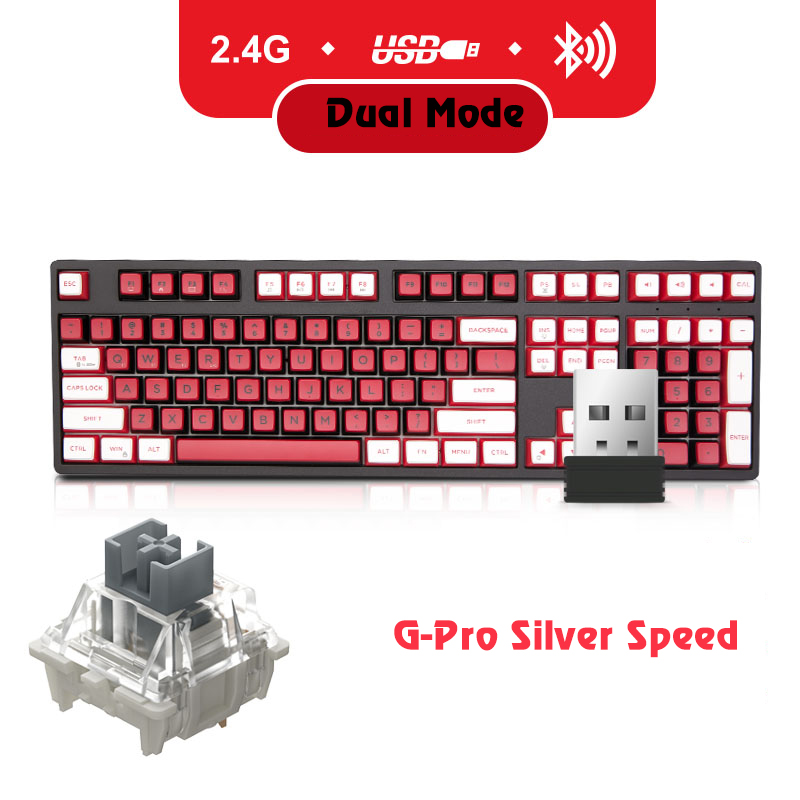 Bàn phím cơ không dây GM1080 Dual mode, Silverry Speed