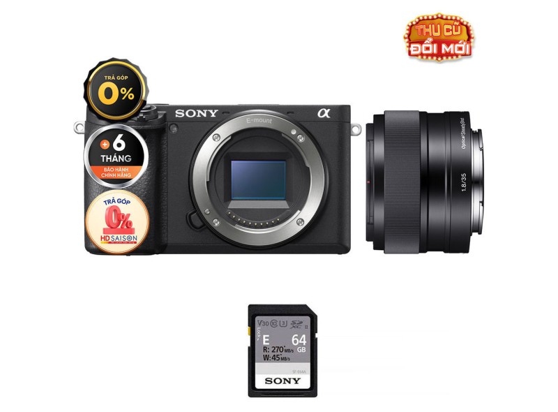 Sony A6400 + E 35mm f/1.8 (Chính hãng)