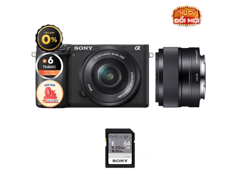 Sony A6400 + E 35mm f/1.8 (Chính hãng)