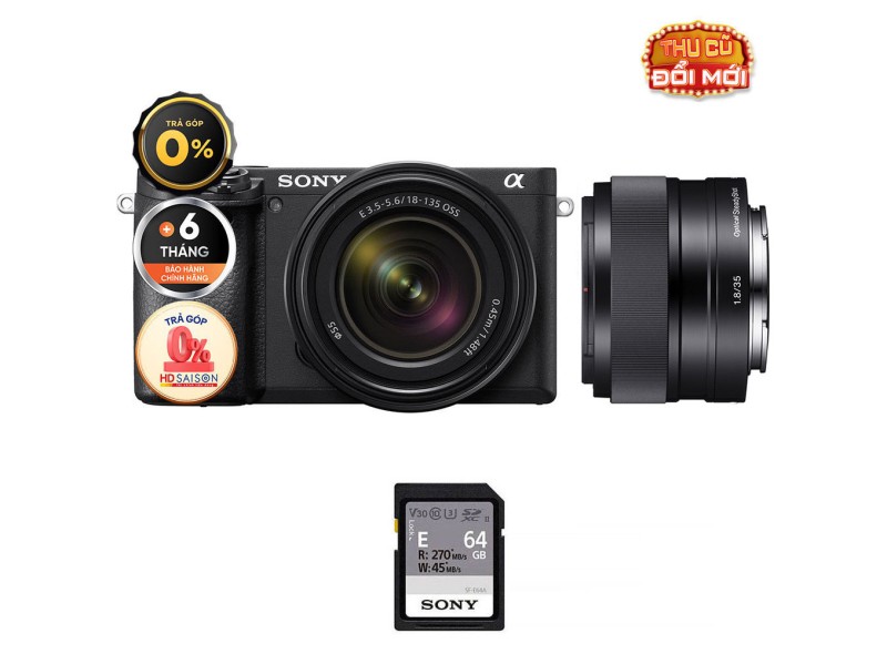Sony A6400 + E 35mm f/1.8 (Chính hãng)