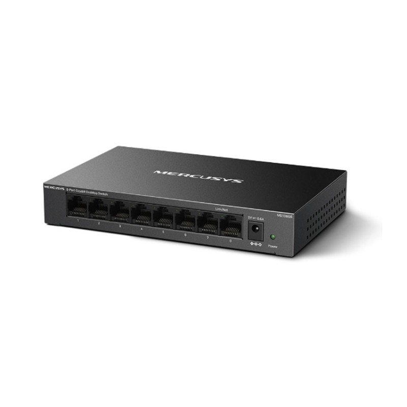 Switch Mercusys MS108GS (8 cổng RJ45 10/100/1000 Mbps Vỏ Kim loại)