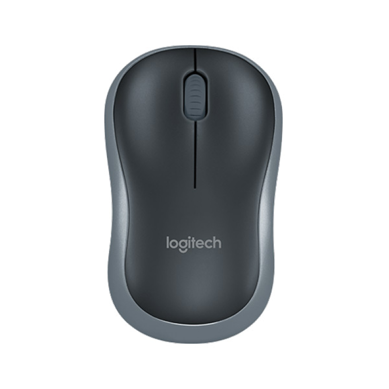 Chuột không dây Logitech M185 Wireless (USB/Xám đen)
