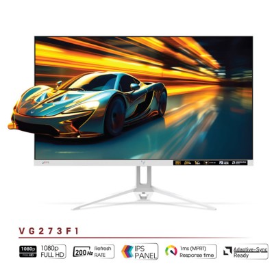 Màn hình VSP VG273F1 White (27 inch/FHD/IPS/200Hz/1ms)