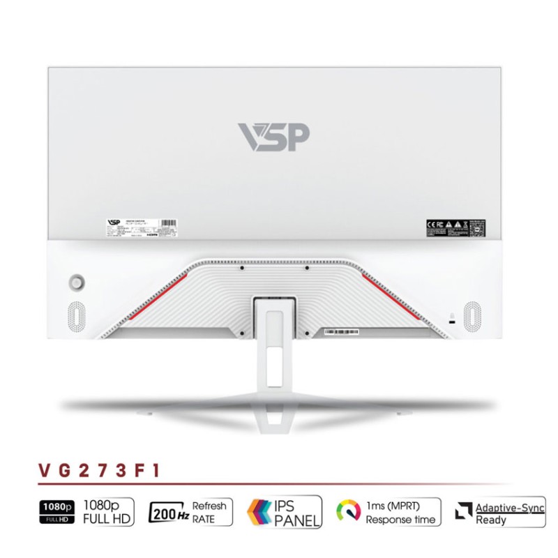 Màn hình VSP VG273F1 White (27 inch/FHD/IPS/200Hz/1ms)